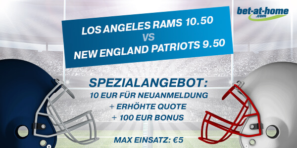 Bet-at-home: Enhanced odds zu Rams vs Patriots