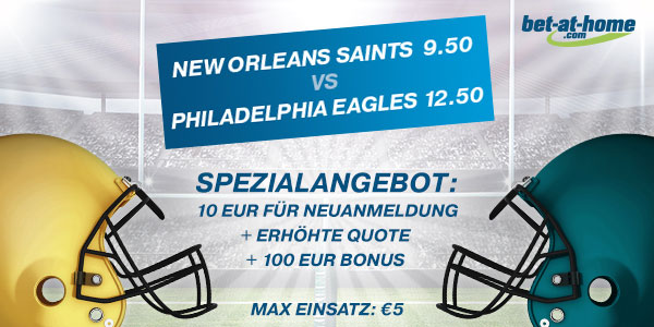 Saints gegen Eagles Bet at Home