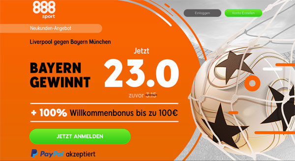 888sport Wette Liverpool gegen Bayern