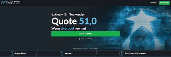 Quotenboost zu Liverpool-Bayern bei BetVictor