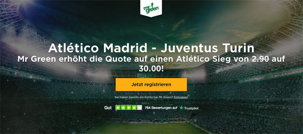 Mr Green Wette Juventus Atletico