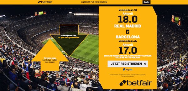 Betfair odds boost zum Copa Clasico!