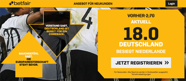 Betfair Wette Niederlande Wette