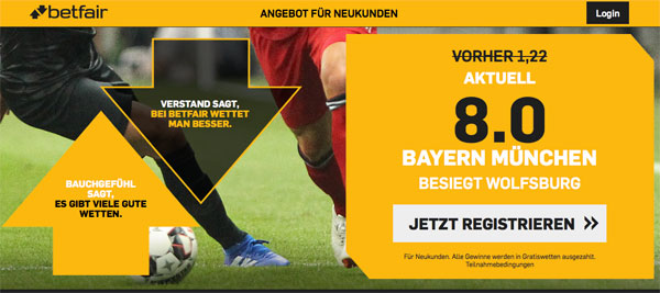 betfair quotenboost wette bayern wolfsburg