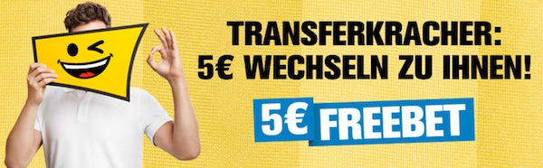 Interwetten Transferkracher 5 Euro gratis