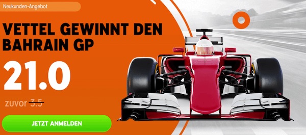 Quotenboost Vettel Bahrain 888sport
