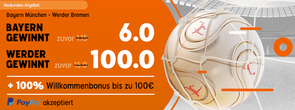 888sport Bundesliga Quotenboost Bayern Bremn