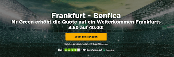 Mr Green Boost Eintracht Frankfurt Benfica