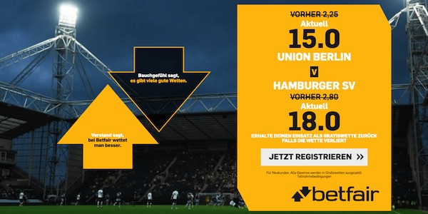 Top Quoten auf Union und HSV bei Betfair