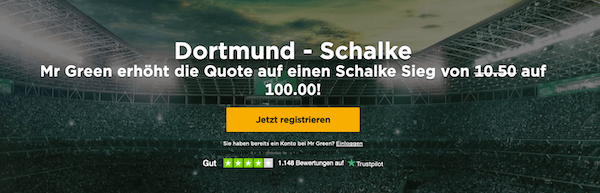 Quotenboost Mr. Green BVB Schalke