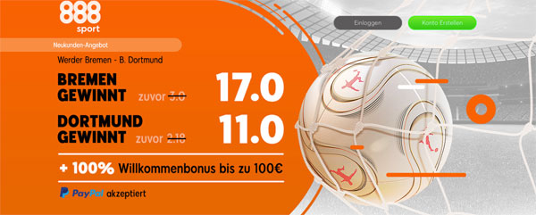 Bremen Dortmund Wette 888sport