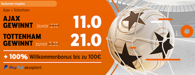 888sport Quotenboost Ajax Tottenham