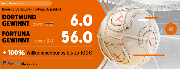 888sport erhöhte Quote Dortmund Düsseldorf