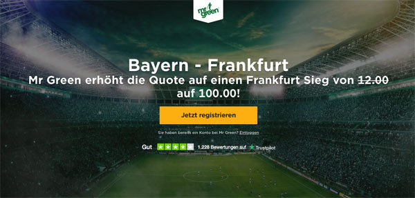 Mr Green Wette Bayern Frankfurt