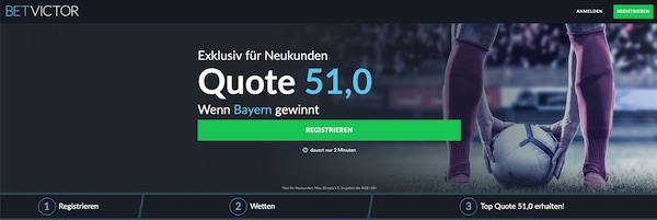 Traum Quote 51.0 auf BetVictor auf die Bayern
