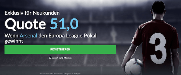 Erhöhte Quote Arsenal Betvictor