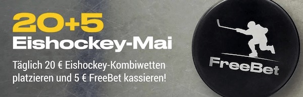 Tägliche Freebet beim Bwin Eishockey Mai