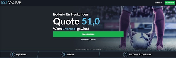 BetVictor: 51er-Quote auf Liverpool schlägt Barcelona
