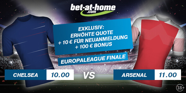 10.0 auf Chelsea, 11.0 auf Arsenal - EL Quotenboost bei Bet at home!