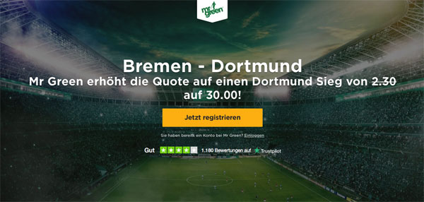 Mr Green Wette Dortmund Sieg