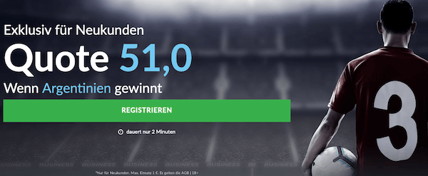 Copa America Betvictor erhöhte Quote Argentinien