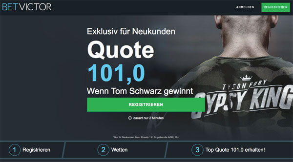 Boxen Fury Schwarz BetVictor