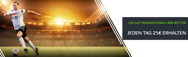 Frauen WM: Hol dir jeden Tag eine 25€ Freiwette bei NetBet