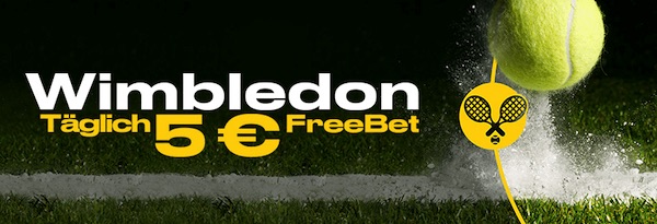 Wimbledon bei Bwin: Hol dir täglich eine Freiwette