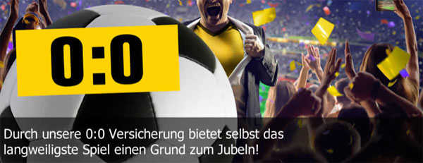 Interwetten Wette 0:0 Versicherung