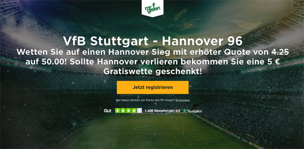 Mr Green Wette ohne Risiko 2. Bundesliga