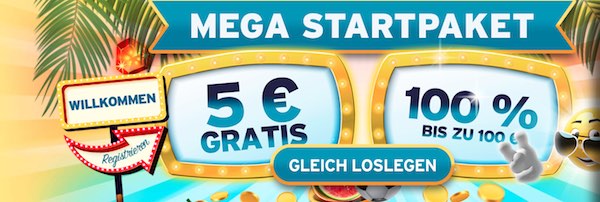 100 Euro Sunnyplayer Bonus + 5 Euro Gutschein