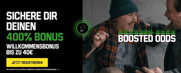 400% Nekundenbonus bei Unibet