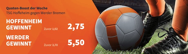 Betsson Quotenboost Hoffenheim vs Bremen
