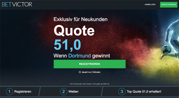 BetVictor Wette Neukunden