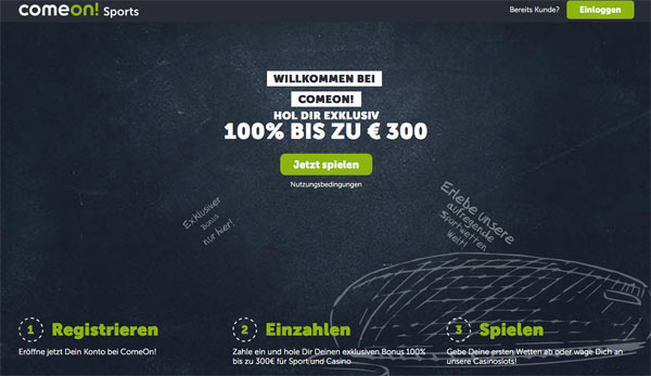 Comeon Willkommensangebot