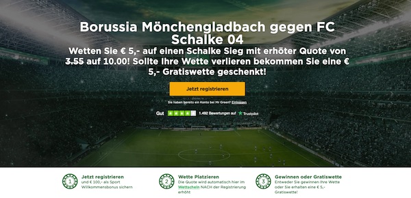 MrGreen mit Top Promo zu Gladbach-Schalke