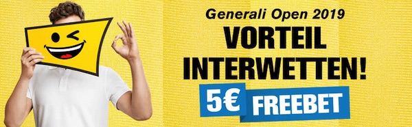 Interwetten: 5 Euro für deine Tennis Wette