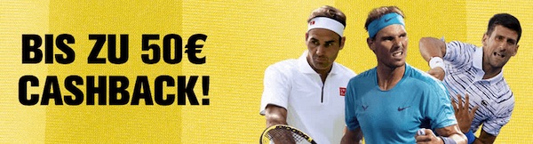 US Open bei Interwetten: 50€ Cashback