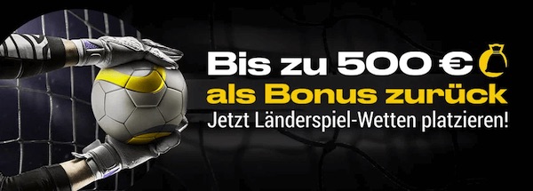 Länderspiele: Bwin gibt dir 10% deiner Verluste zurück