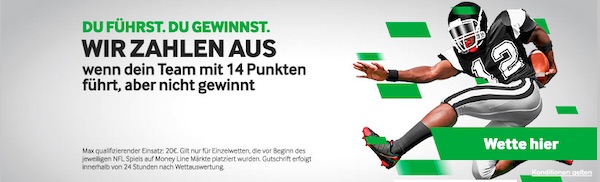 Betway zahlt deine NFL wette vorzeitig aus!