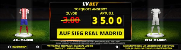 LVbet Quotenboost Real Madrid gewinnt bei Atletico Madrid