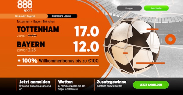 TOT-FCB: Top Quoten bei 888sport