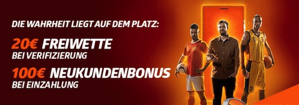 20€ Freiwette für deine Verifizierung bei Betano