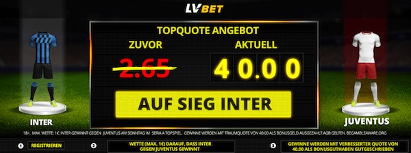 Derby d'Italia Quotenboost von LVbet
