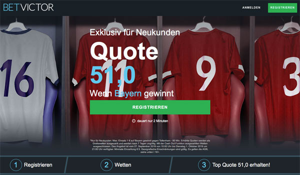 BetVictor Wette Bayern Tottenham