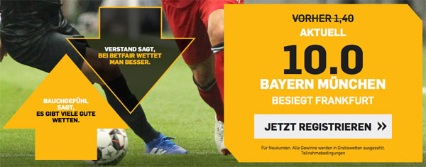 Betfair Wette Bayern Sieg