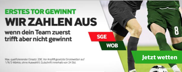 Betway Wette Frankfurt Wolfsburg Promotion