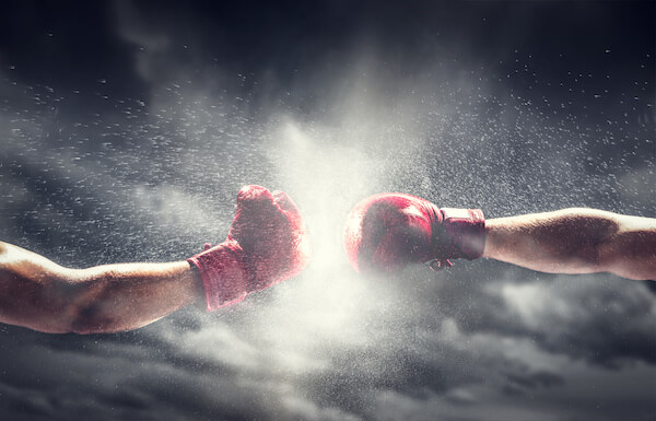Boxkampf Boxhandschuhe