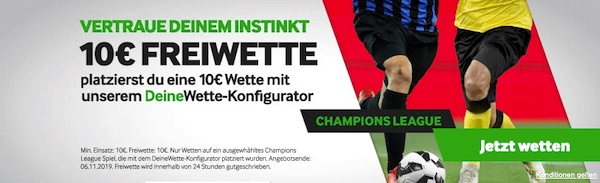 CL Freiwette bei Betway