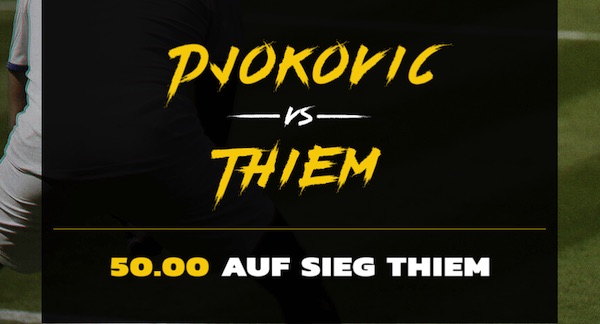 ATP Finals: 50.0 auf Thiem besiegt Djokovic (Energybet)